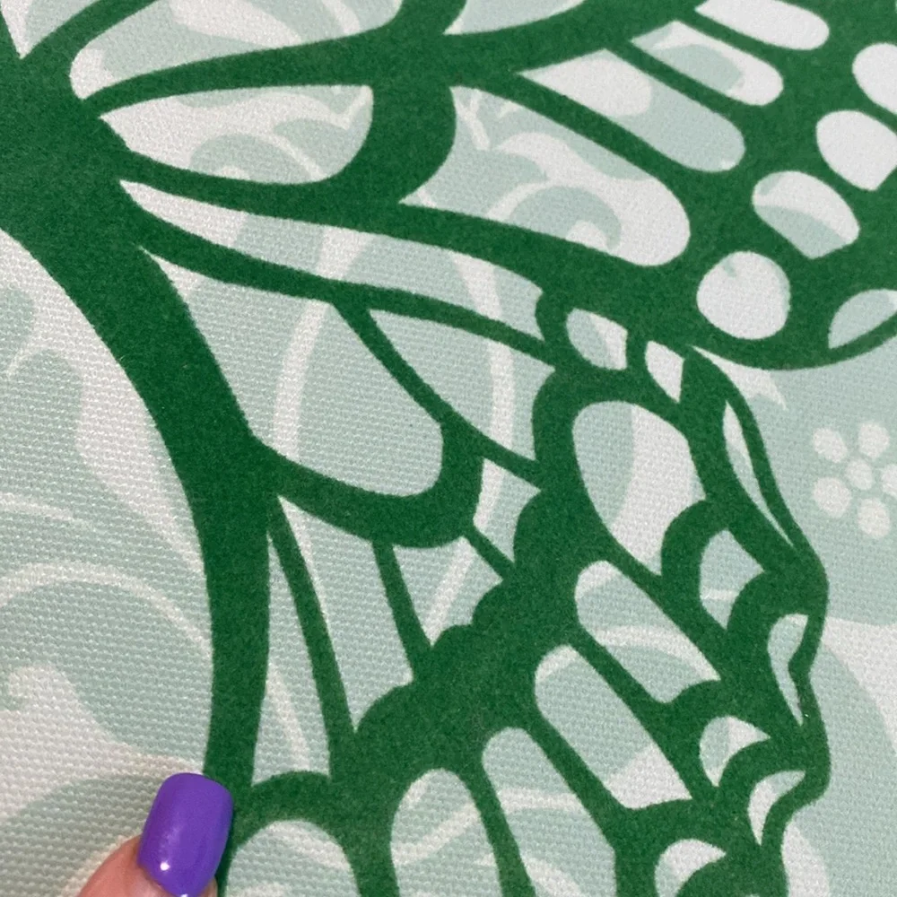 NWT Natures Canvas Felt Butterfly on Framed Scroll Print Canvas